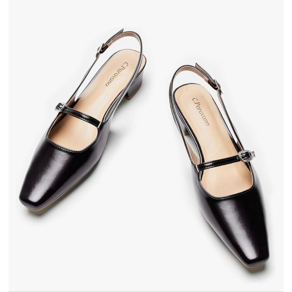 C.Paravano Slingback Flats | Women's Flats | Low Heel for Women Size 7.5